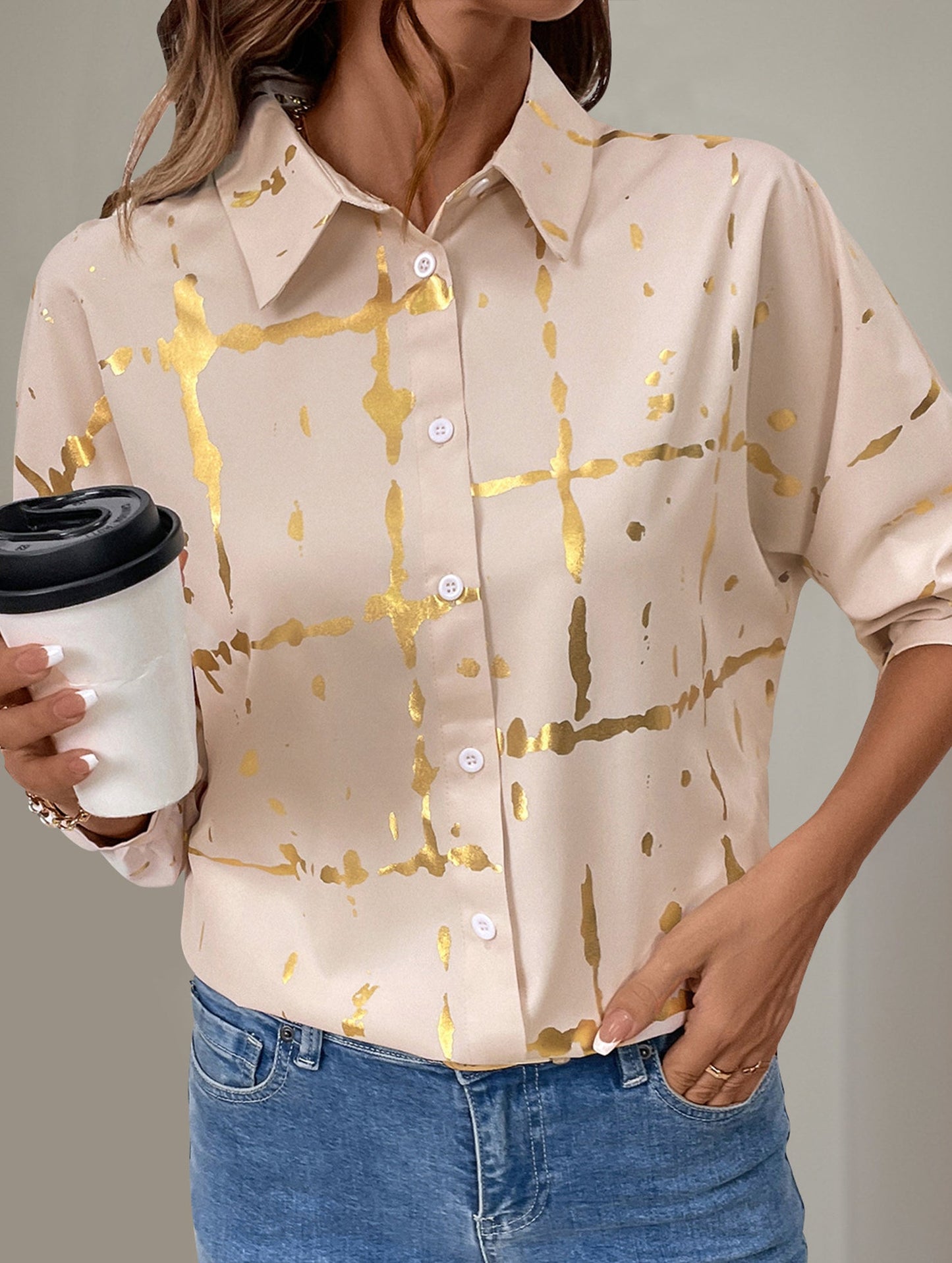 Burnished printed shirt