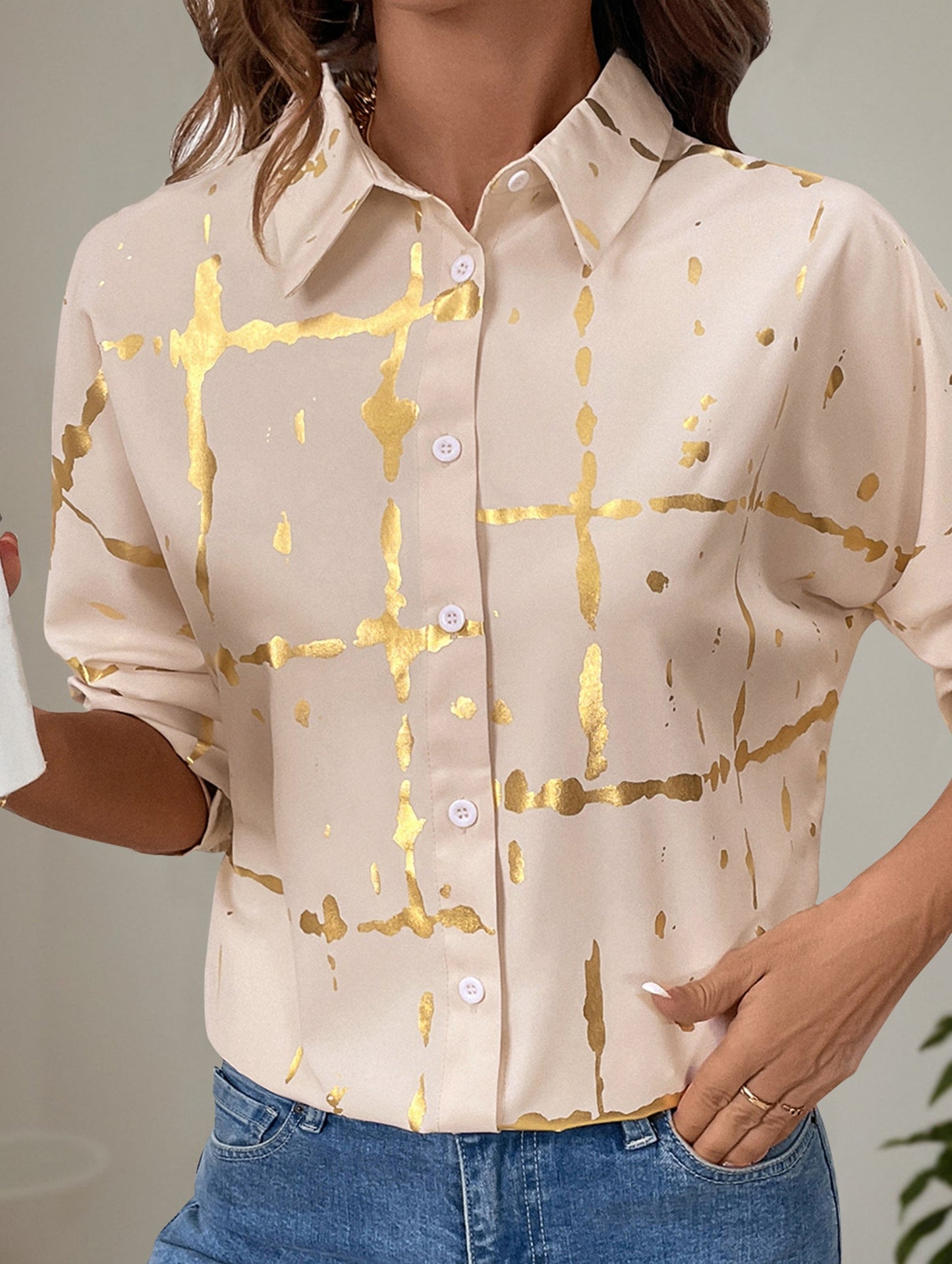 Burnished printed shirt