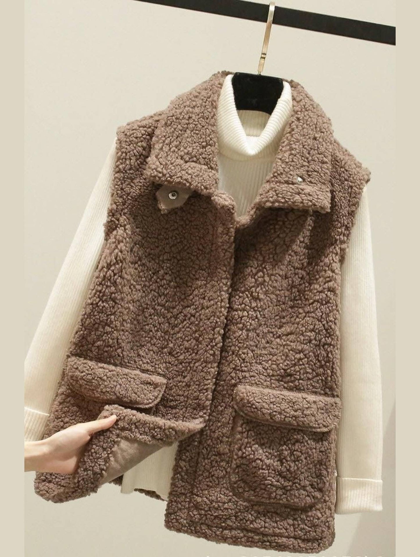 ALL MATCH WAISTCOAT PLUSH WARM VEST JACKET - Doublju