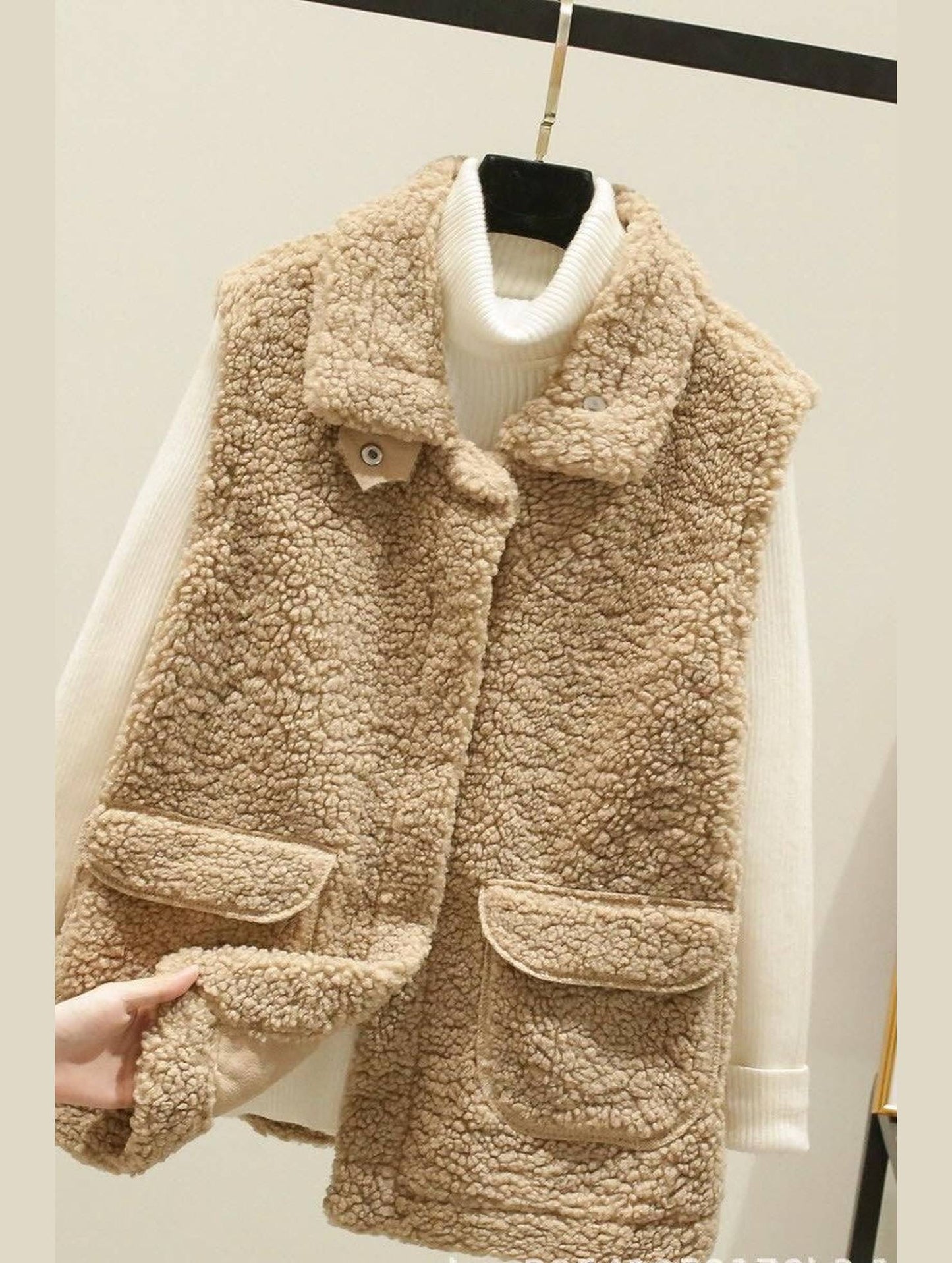 ALL MATCH WAISTCOAT PLUSH WARM VEST JACKET - Doublju