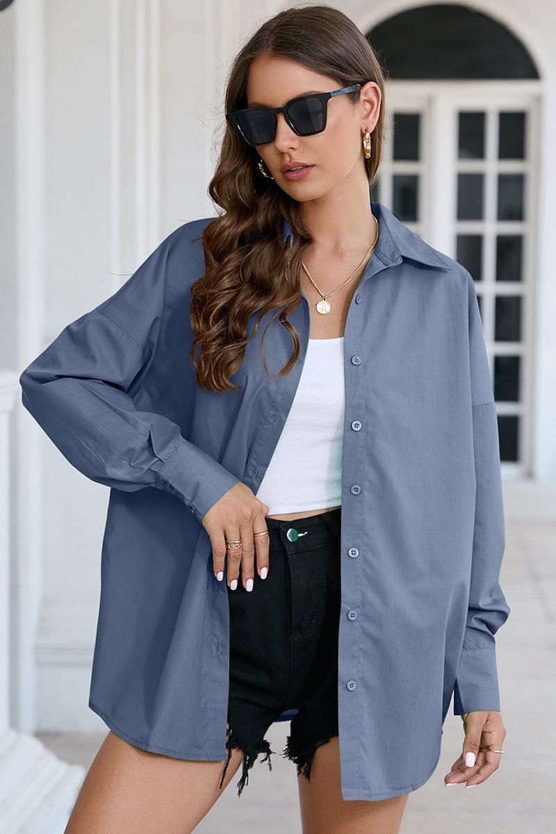 2023 NEW BASIC SOLID DAILY SHIRTS - Doublju