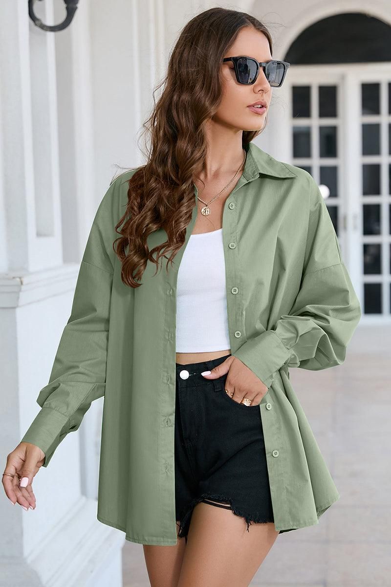 2023 NEW BASIC SOLID DAILY SHIRTS - Doublju