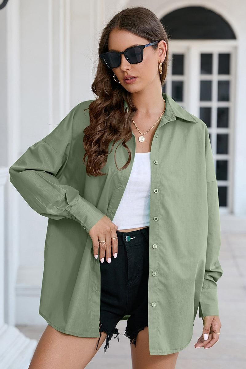 2023 NEW BASIC SOLID DAILY SHIRTS - Doublju