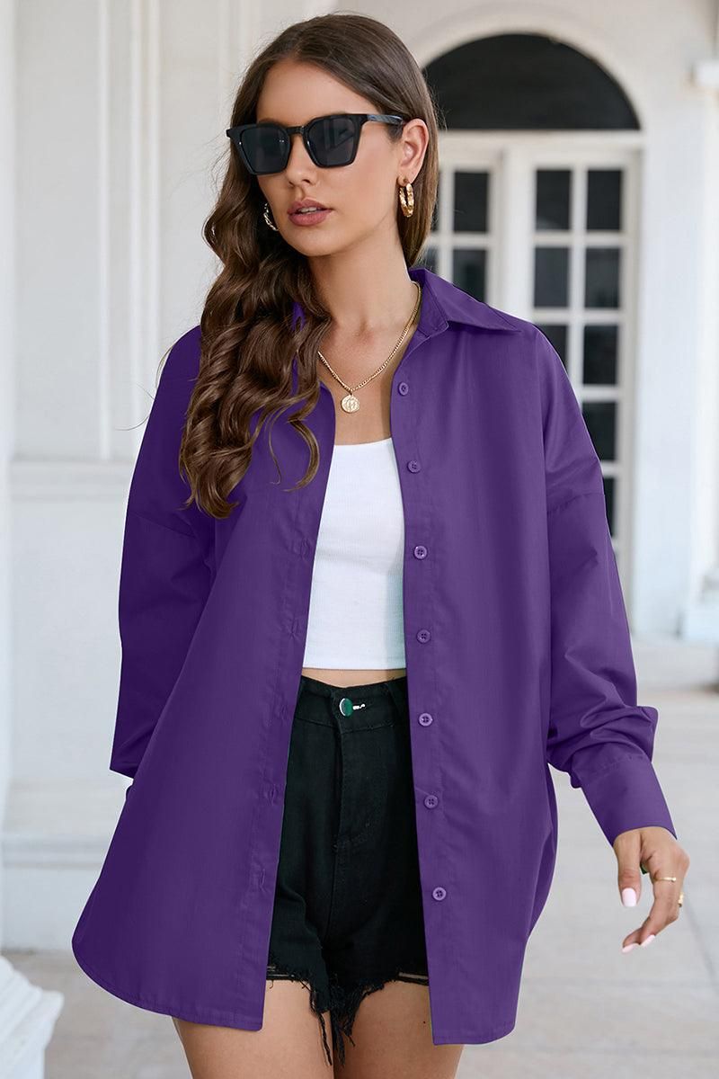 2023 NEW BASIC SOLID DAILY SHIRTS - Doublju