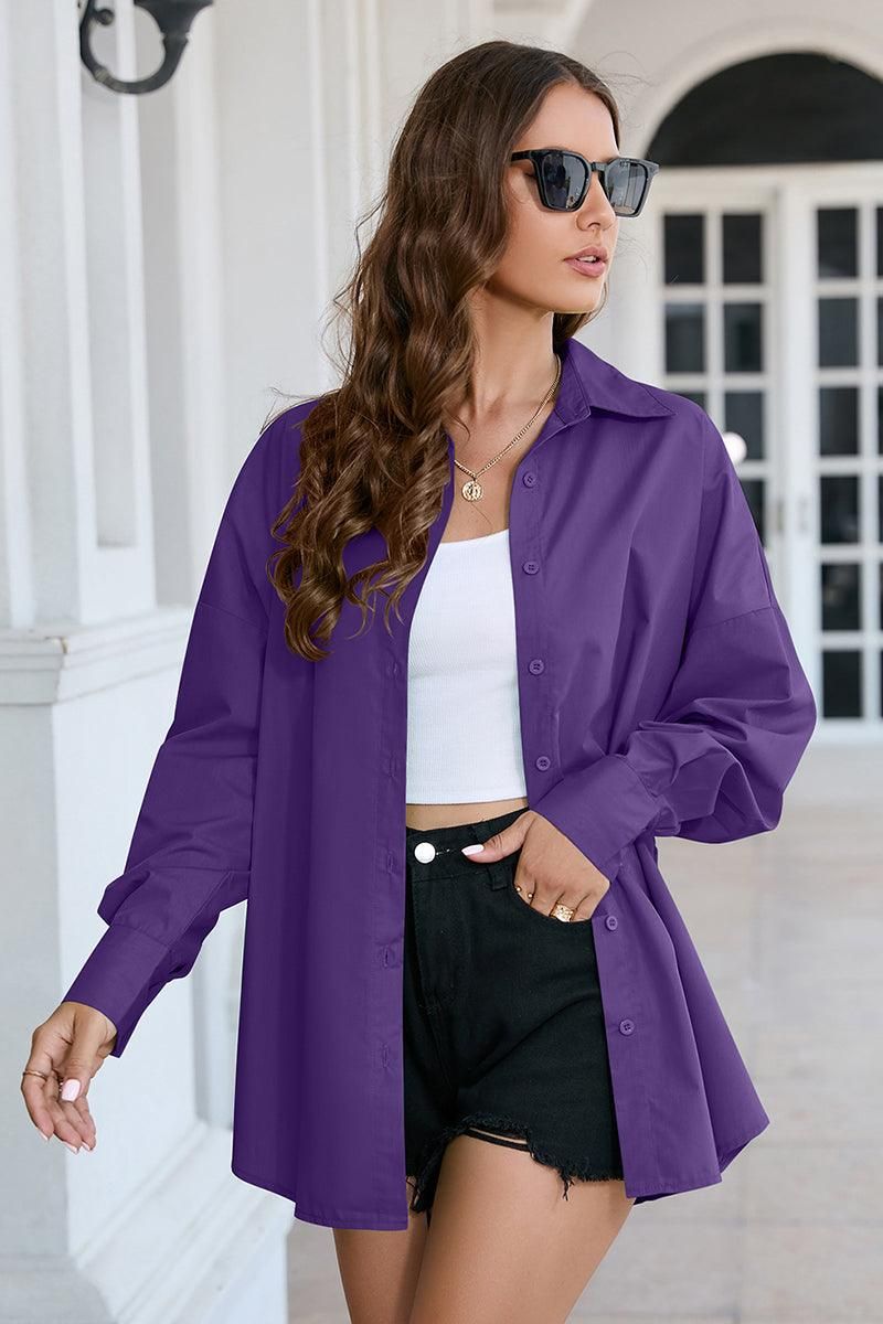 2023 NEW BASIC SOLID DAILY SHIRTS - Doublju