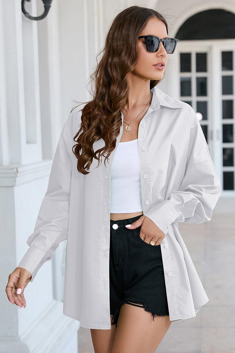 2023 NEW BASIC SOLID DAILY SHIRTS - Doublju