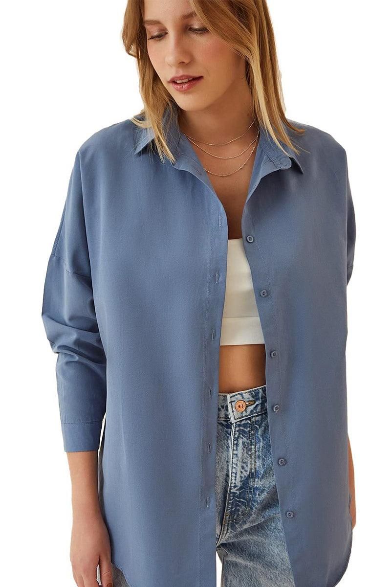 BUTTON DOWN BASIC DAILY WOMEN SHIRTS - Doublju
