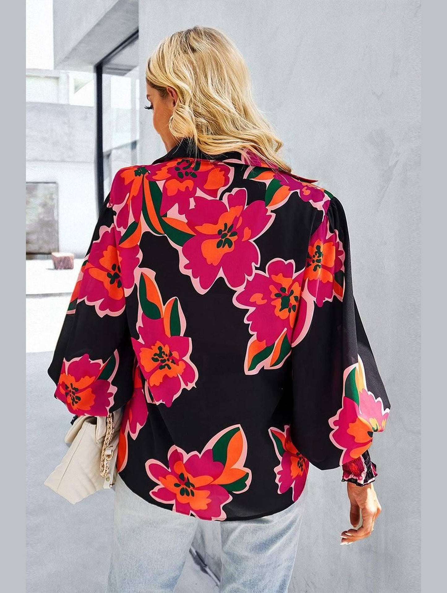 LONG SLEEVE PRINTED SHIRT - Doublju