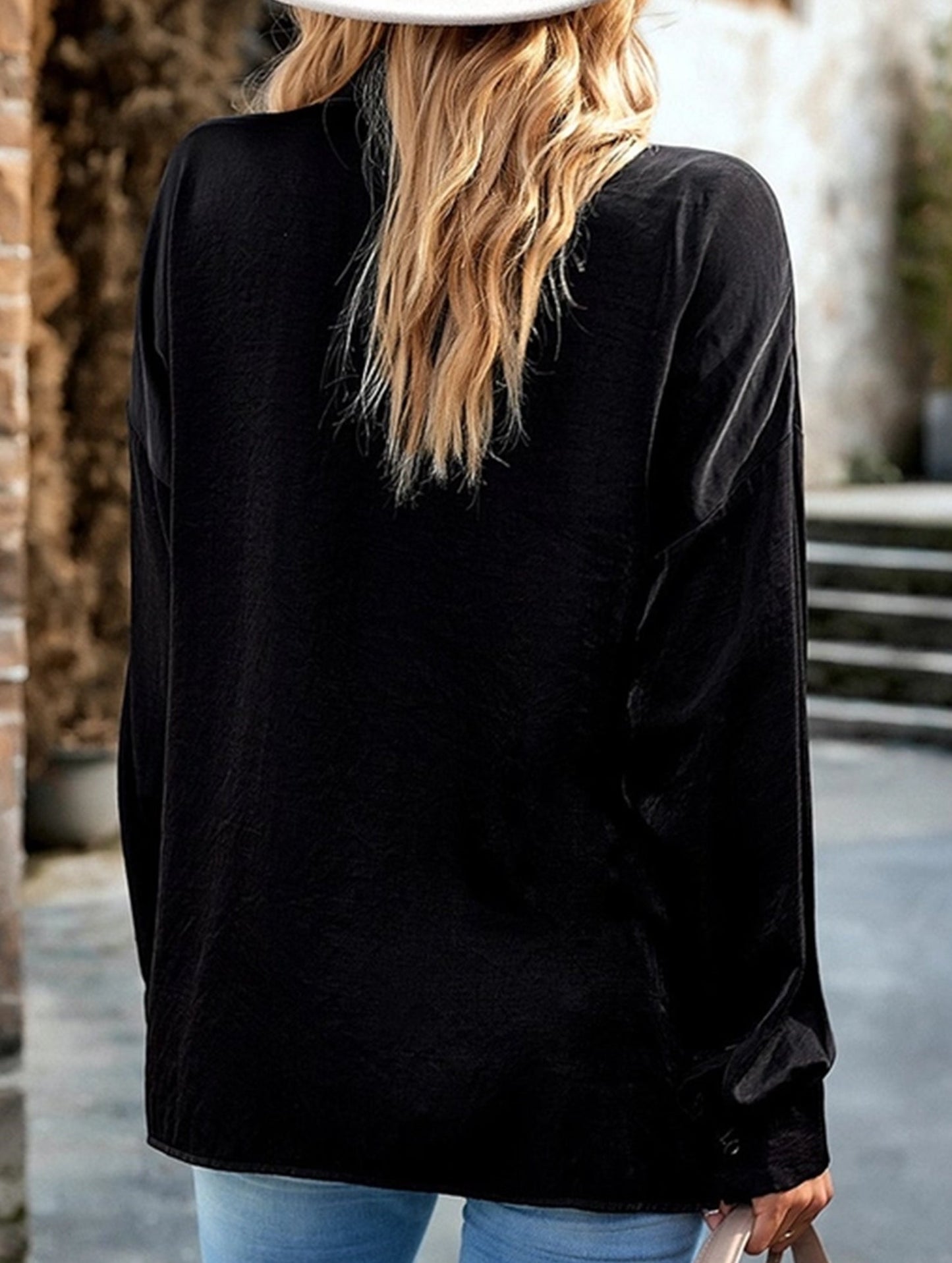 WOMEN TASSEL DETAILED BUTTON UP BLOUSE SHIRTS