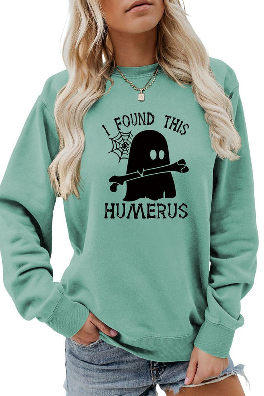 WOMEN HALLOWEEN PRINGTING CASUAL PULLOVER