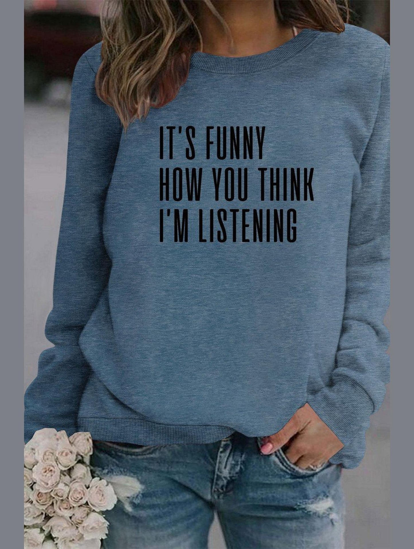 WOMEN LETTERING RIBBED PULLOVER PRINT T SHIRT