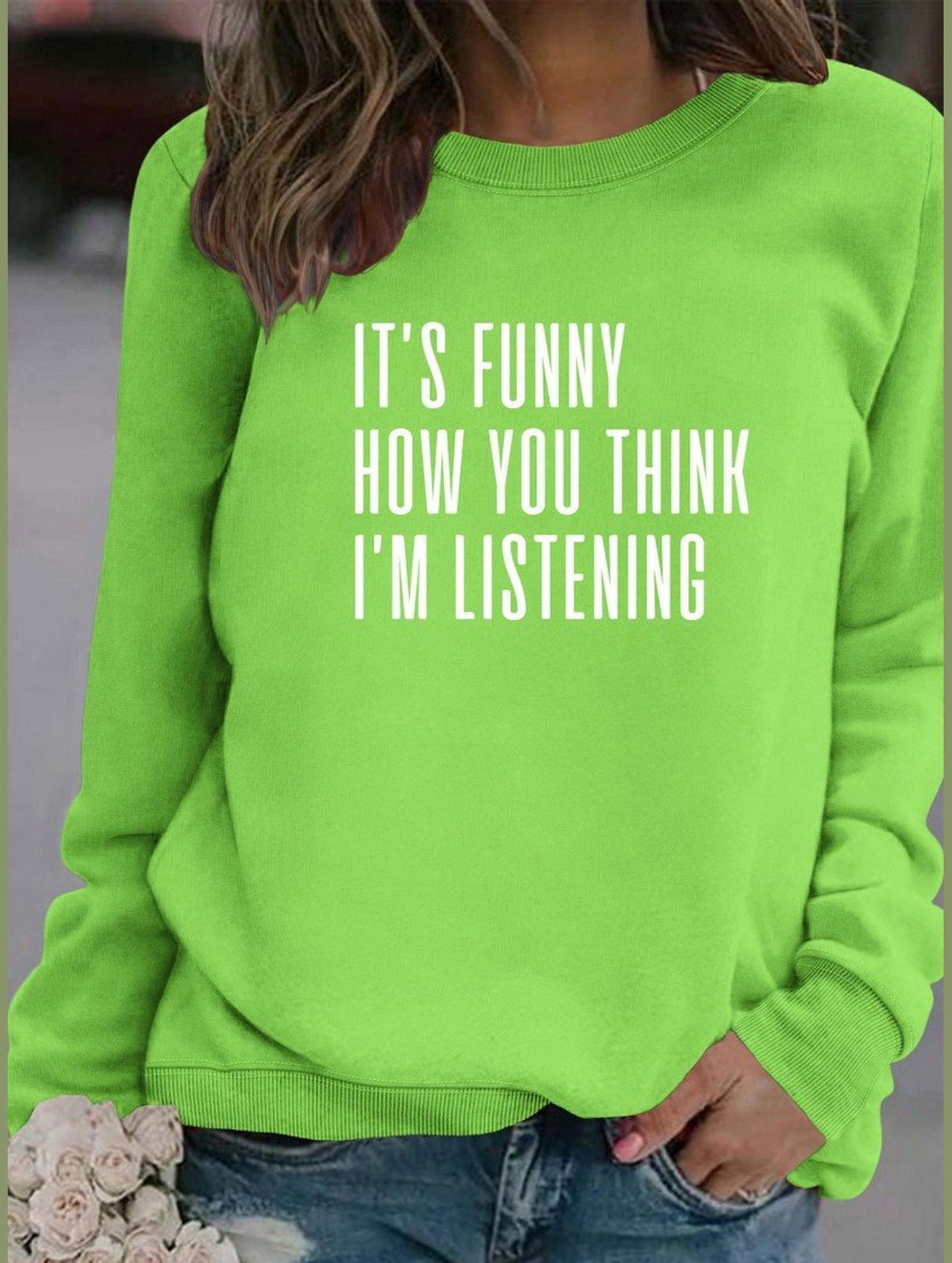 WOMEN LETTERING RIBBED PULLOVER PRINT T SHIRT