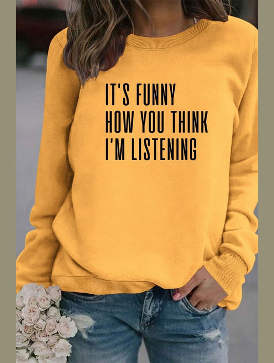 WOMEN LETTERING RIBBED PULLOVER PRINT T SHIRT