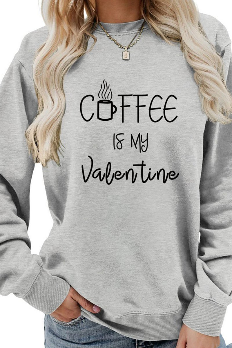 WOMEN LETTERING PRINT PULLOVER ROUND NECK TEE