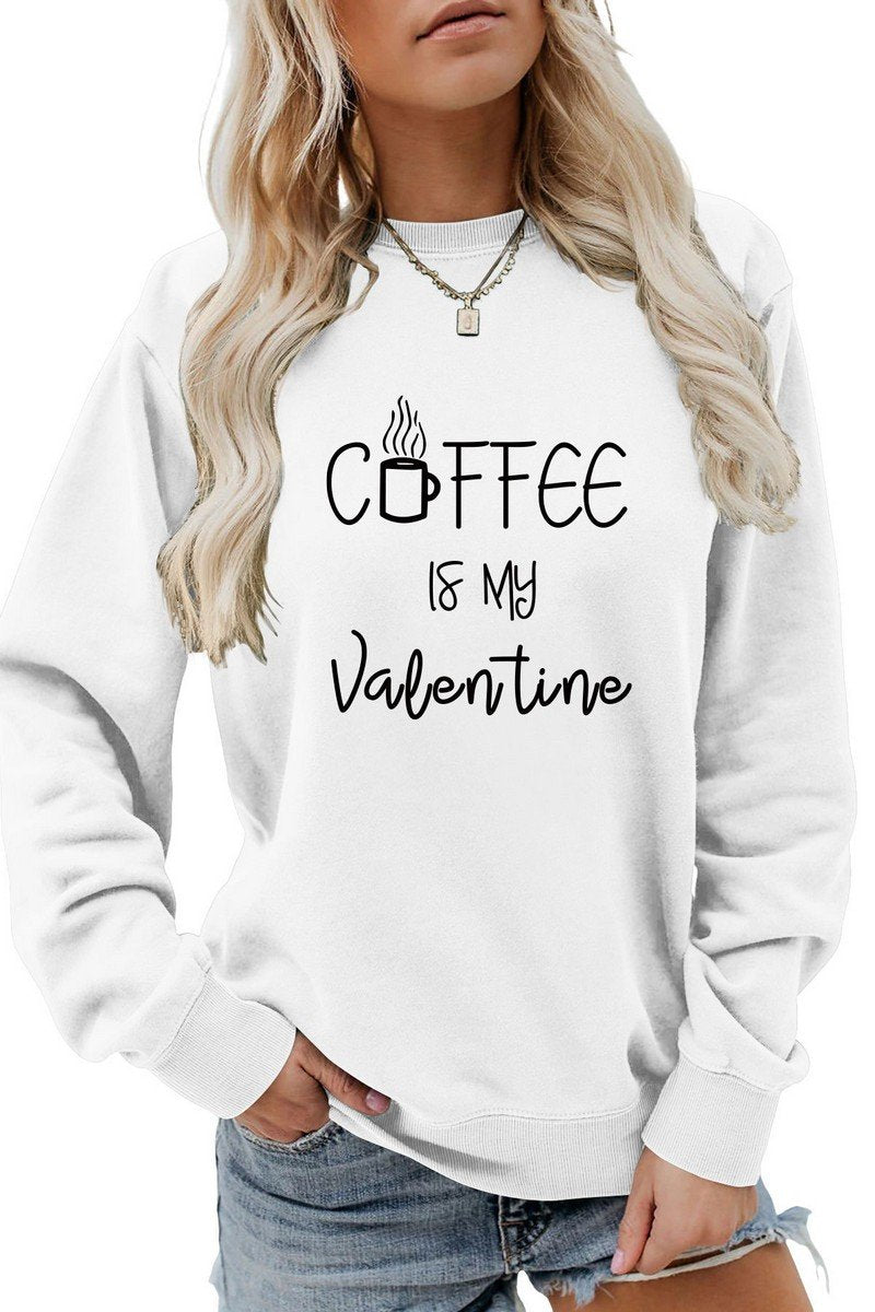 WOMEN LETTERING PRINT PULLOVER ROUND NECK TEE
