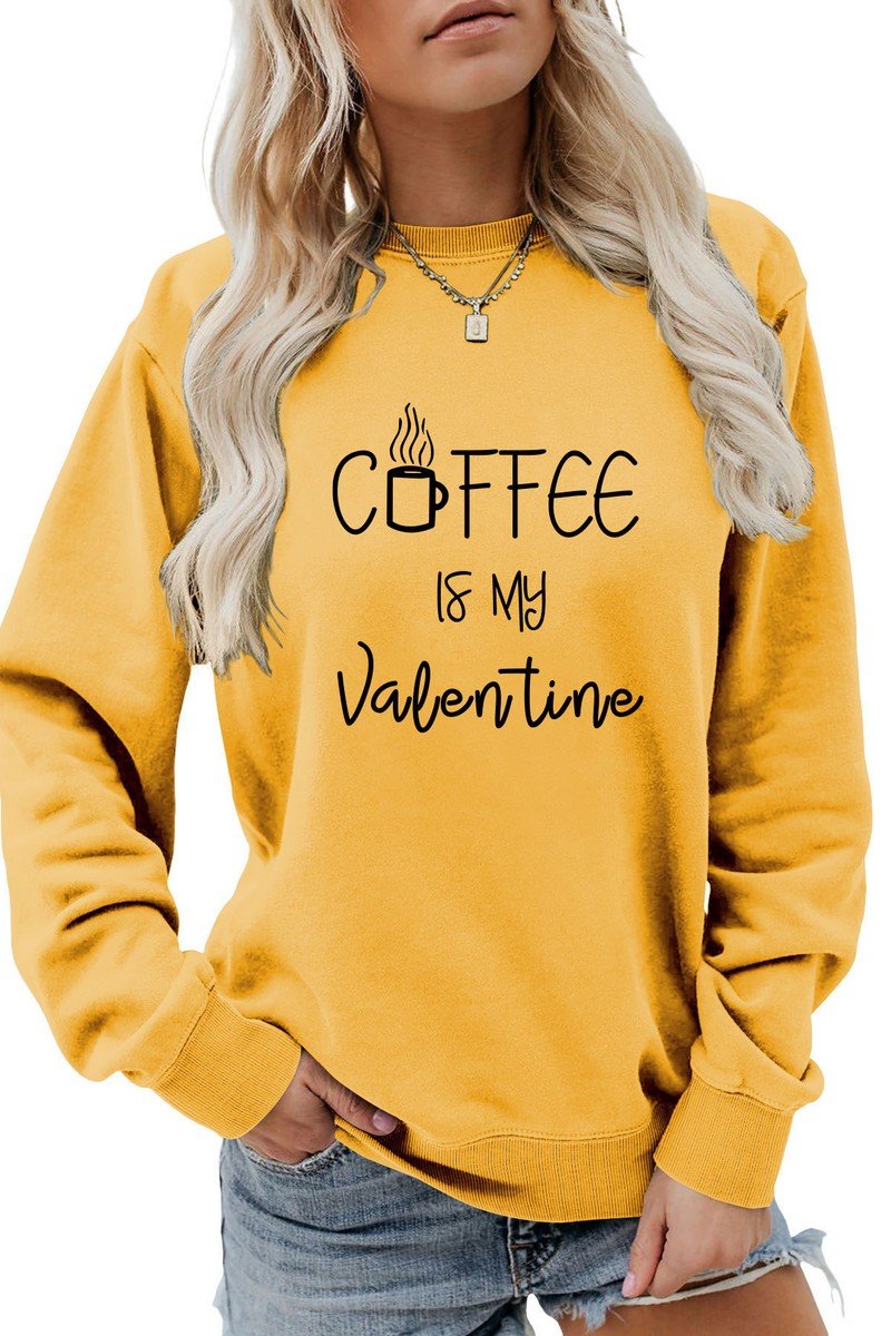 WOMEN LETTERING PRINT PULLOVER ROUND NECK TEE