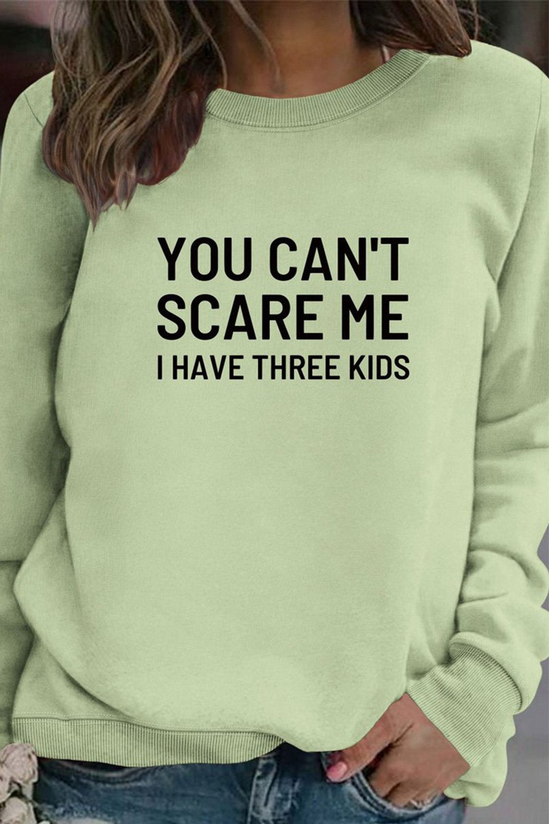 WOMEN LETTER PRINTING LONG SLEEVE PULLOVER TEE