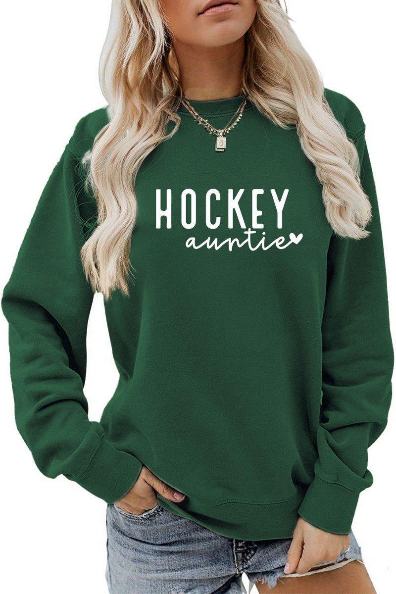 WOMEN HOCKEY GAME DAY PRINTING PULLOVER T SHIRT