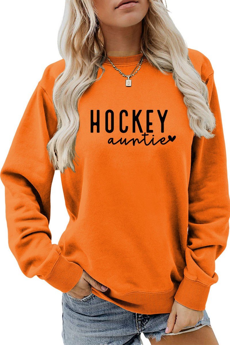 WOMEN HOCKEY GAME DAY PRINTING PULLOVER T SHIRT