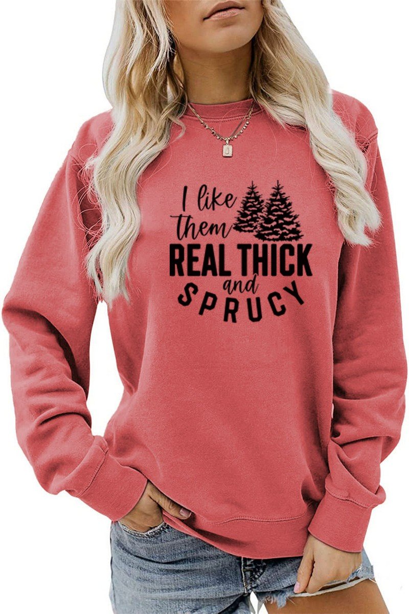 WOMEN LETTER PRINTING LOOSE FIT PULLOVER T SHIRT