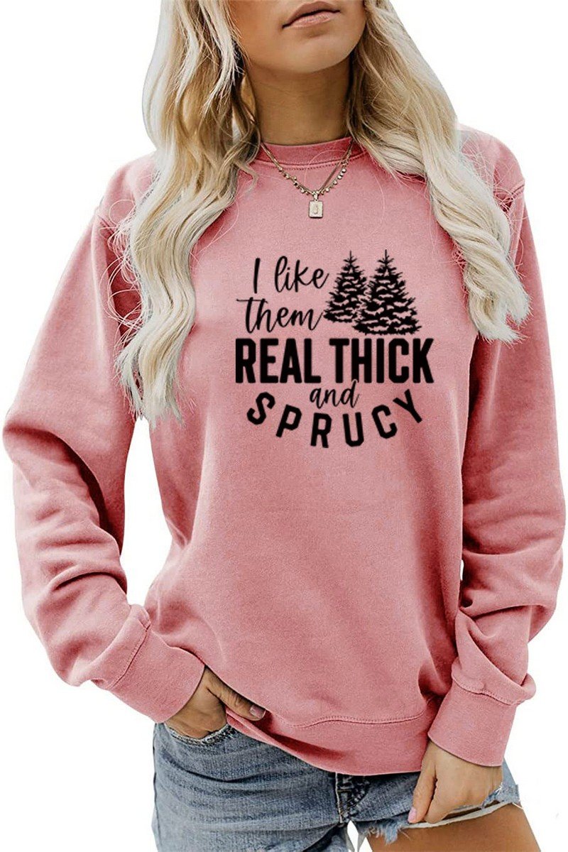 WOMEN LETTER PRINTING LOOSE FIT PULLOVER T SHIRT