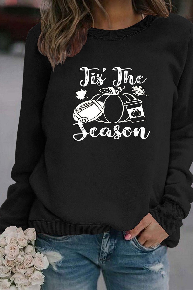 WOMEN FALL SEASON PRINTING LONG SLEEVE CASUAL TOP