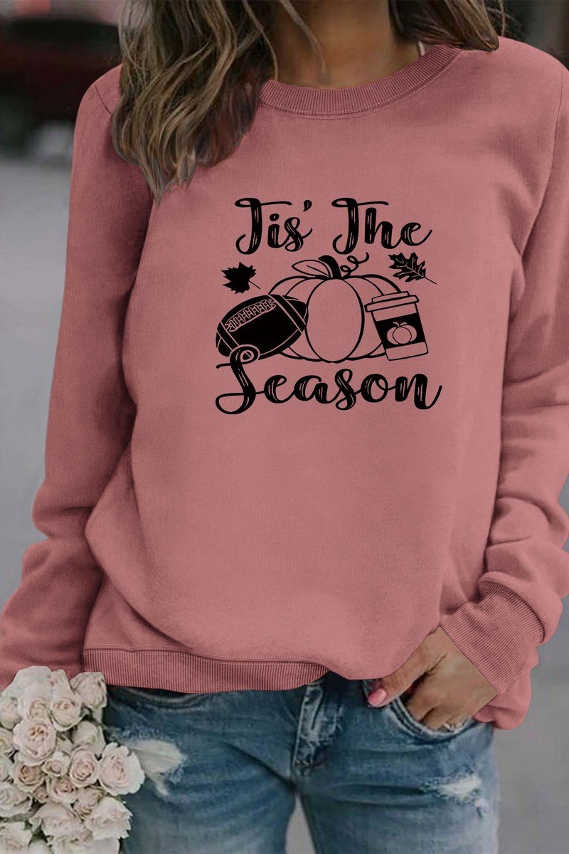 WOMEN FALL SEASON PRINTING LONG SLEEVE CASUAL TOP