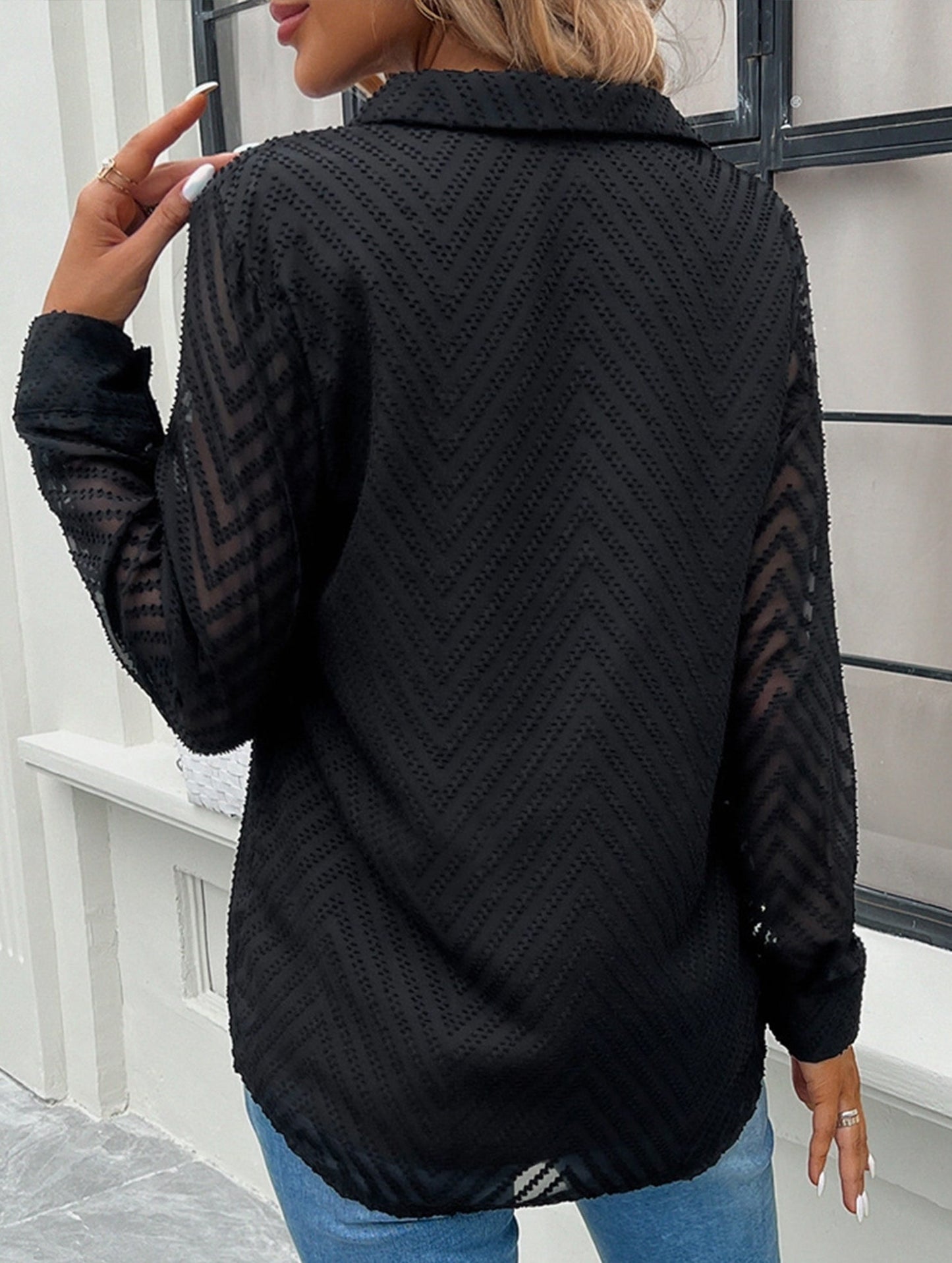 COMMUTER JACQUARD LONG-SLEEVED SHIRT