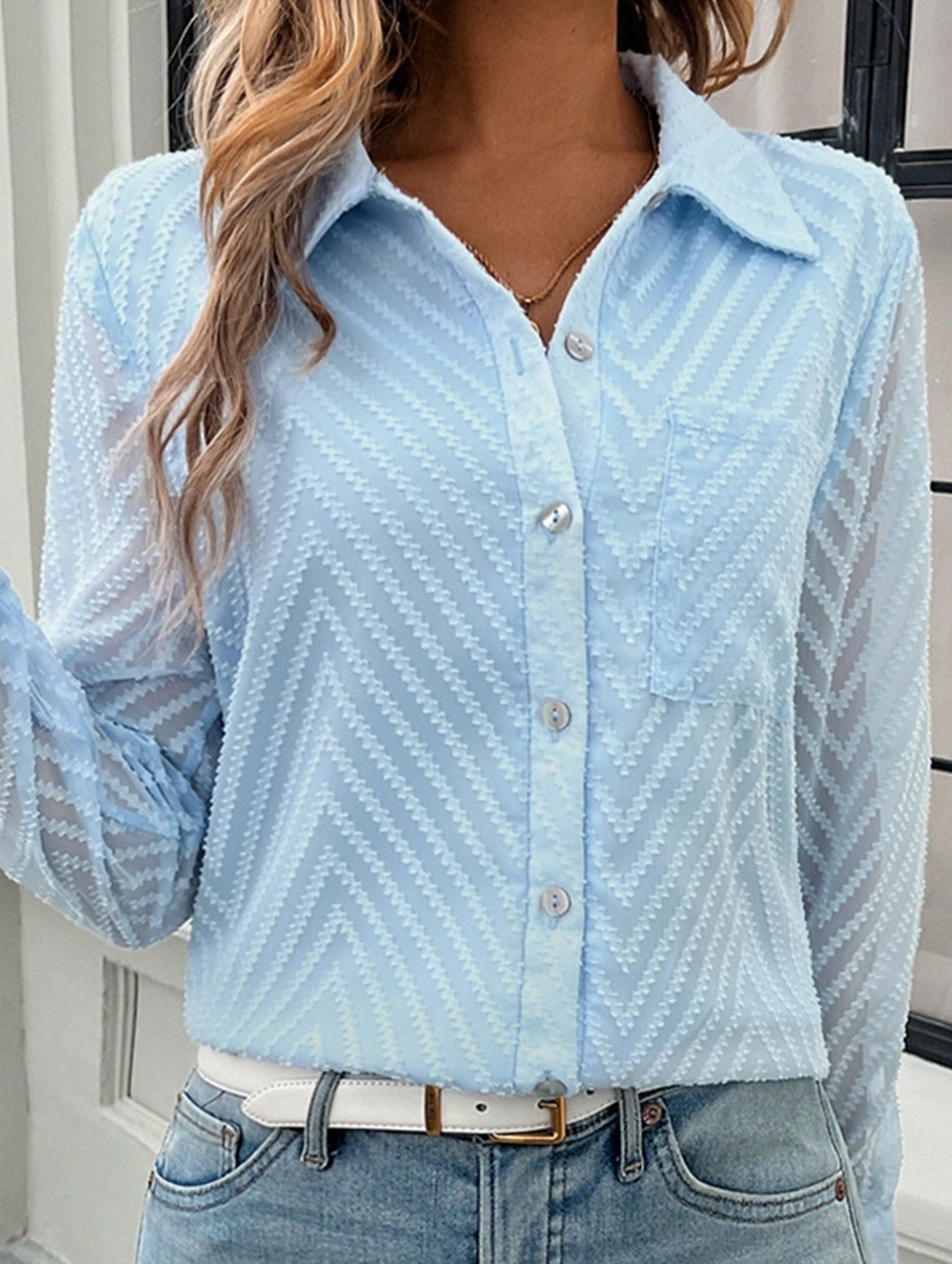 COMMUTER JACQUARD LONG-SLEEVED SHIRT