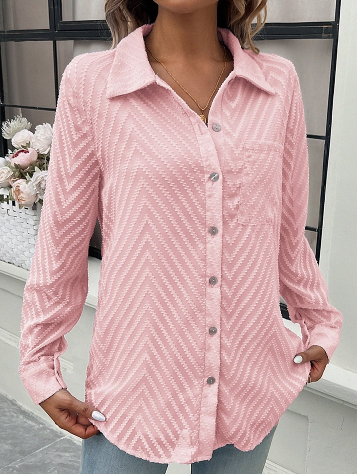 COMMUTER JACQUARD LONG-SLEEVED SHIRT