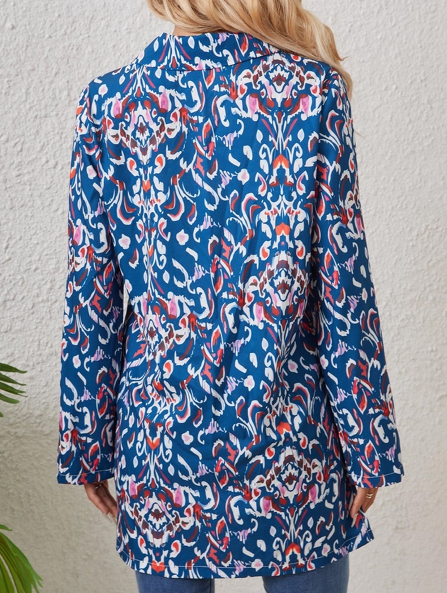 LOOSE CASUAL LONG-SLEEVED TREND PRINTED SHIRT