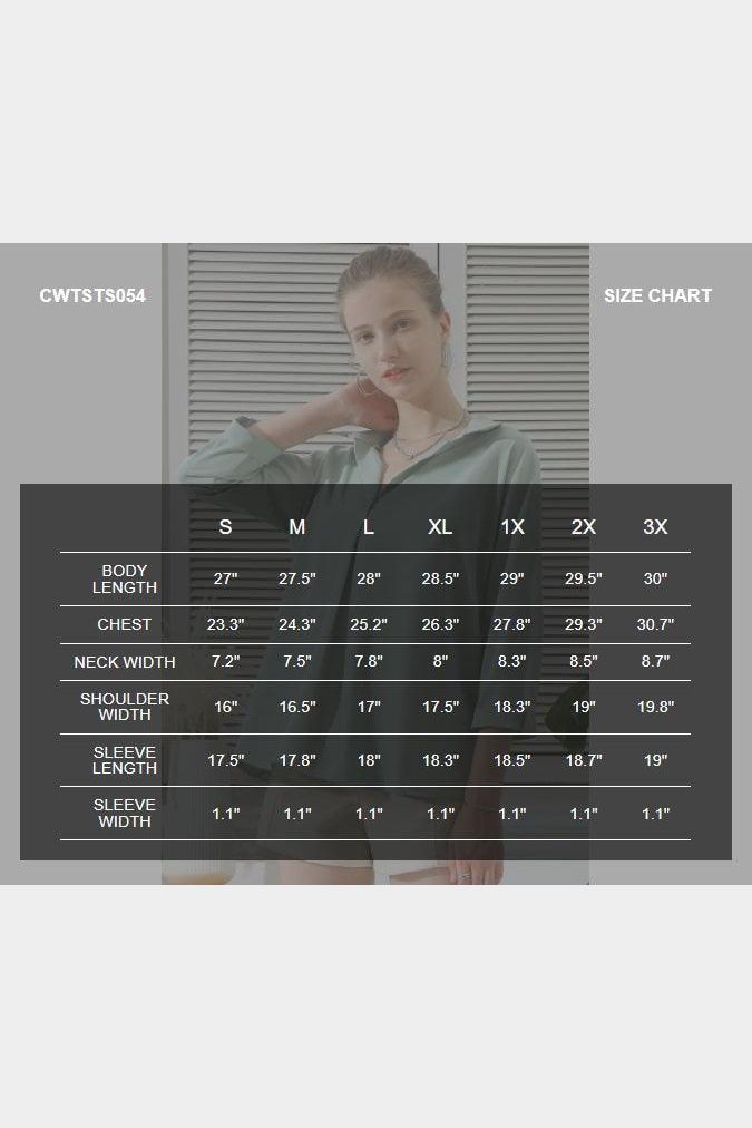 JOHNNY COLLARS 3/4 SLEEVE BLOUSE TOP WITH POCKETS - Doublju