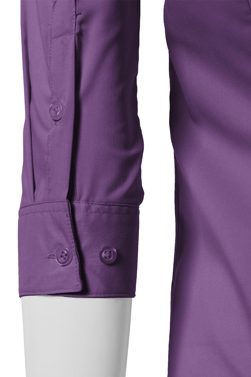 WOMENS BASIC SLIM FIT SIMPLE 3/4 SLEEVE BUTTON DOWN SHIRT WITH PLUS SIZE