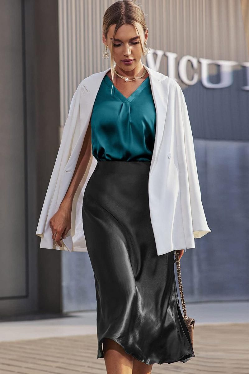 V NECK SLEEVELESS DAILY WOMEN T SHIRT - Doublju