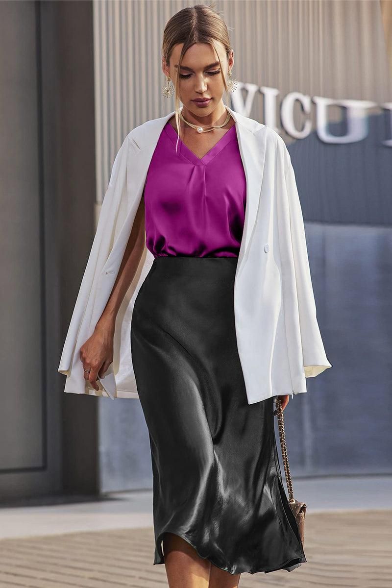 V NECK SLEEVELESS DAILY WOMEN T SHIRT - Doublju