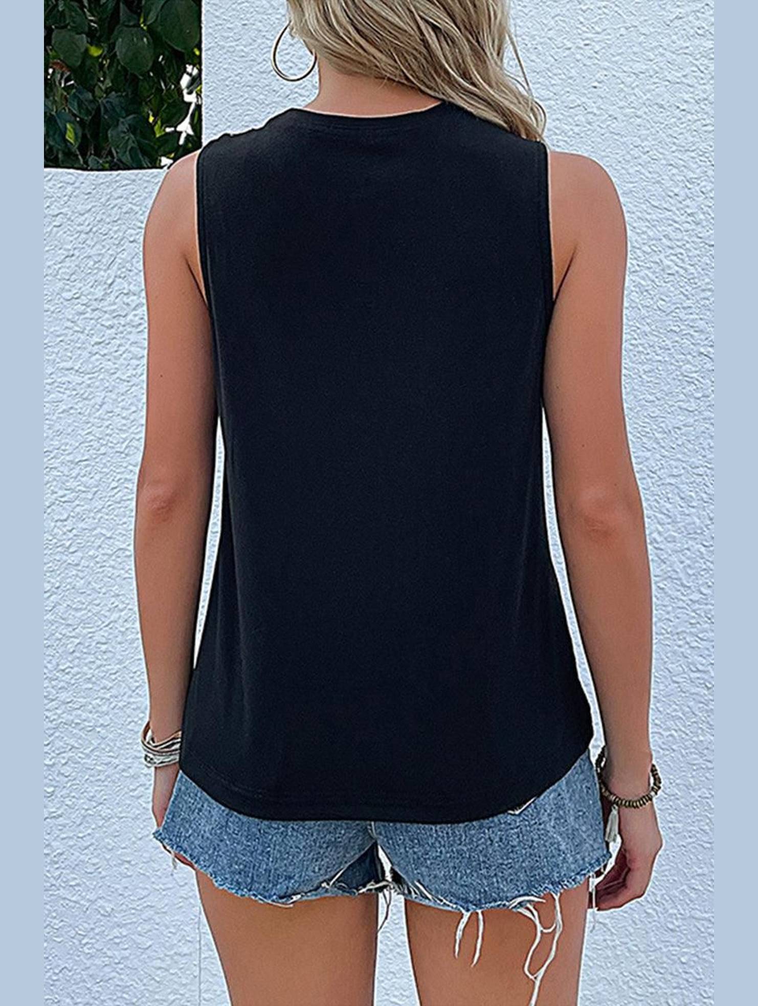 SLEEVELESS BLOUSE - Doublju