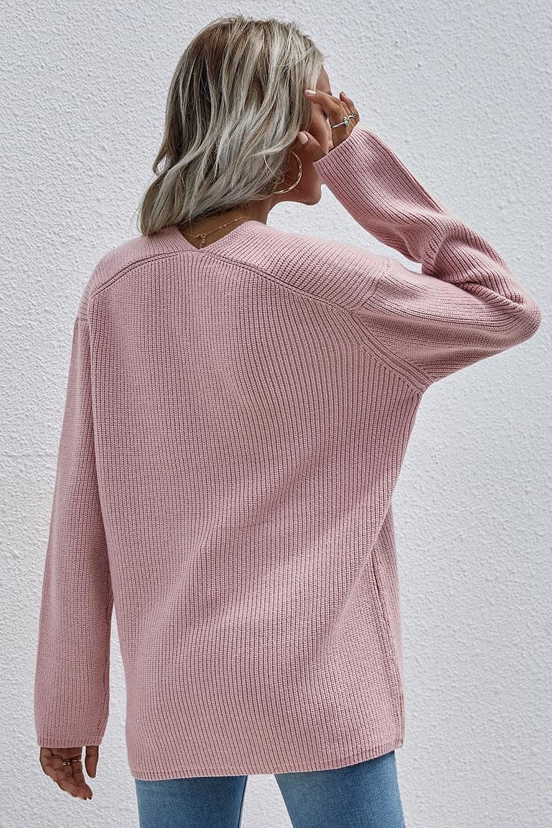 DEEP V NECK TOPS - Doublju