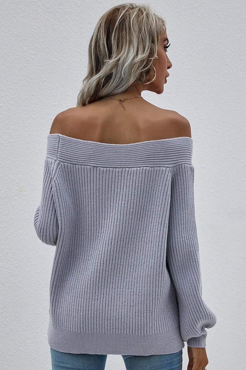 SEXY OFF SHOULDER SOLID COLOR TOP - Doublju