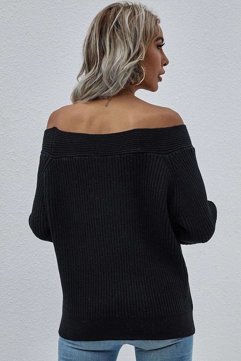 SEXY OFF SHOULDER SOLID COLOR TOP - Doublju