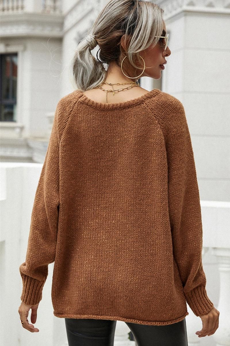 STRAPLESS ROUND NECK PULLOVER KNIT - Doublju