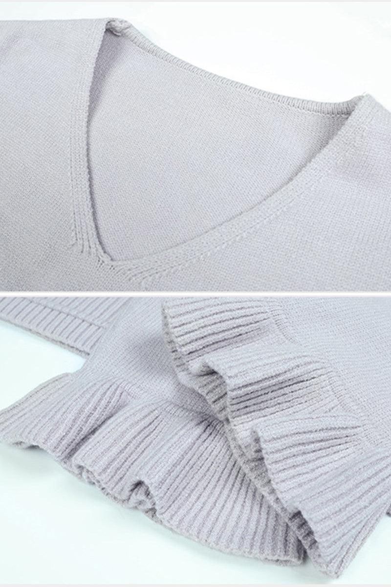 WOMENS LONGSLEEVE RUFFLE DETAIL CASUAL TOP - Doublju