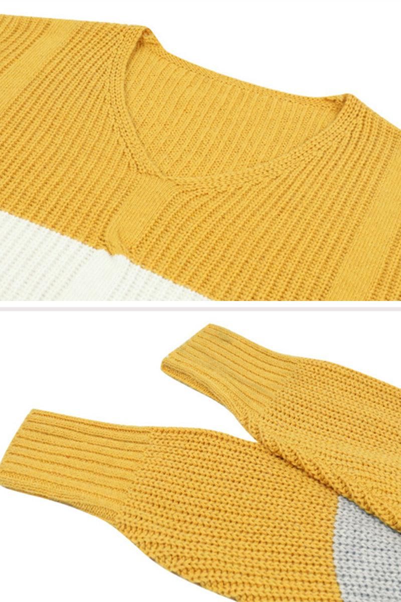 WOMENS V NECK LONGSLEEVE SWEATER TOP - Doublju