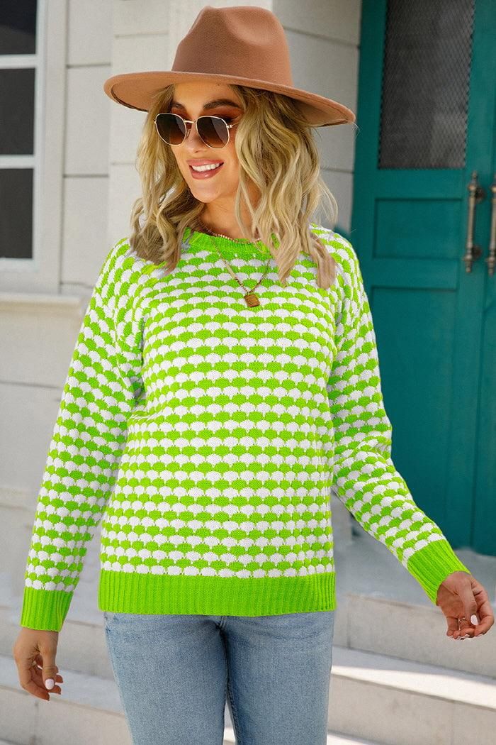 WOMENS PATTERNED ROUND NECK TOP - Doublju