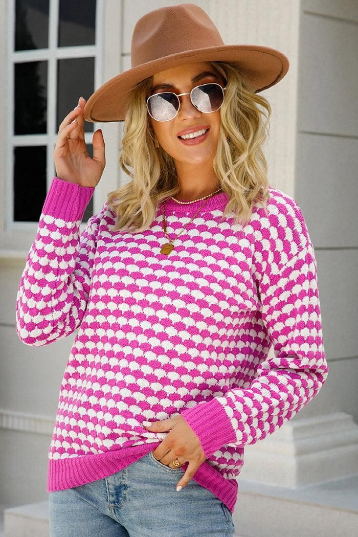 WOMENS PATTERNED ROUND NECK TOP - Doublju