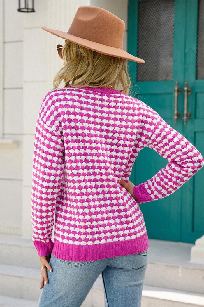 WOMENS PATTERNED ROUND NECK TOP - Doublju