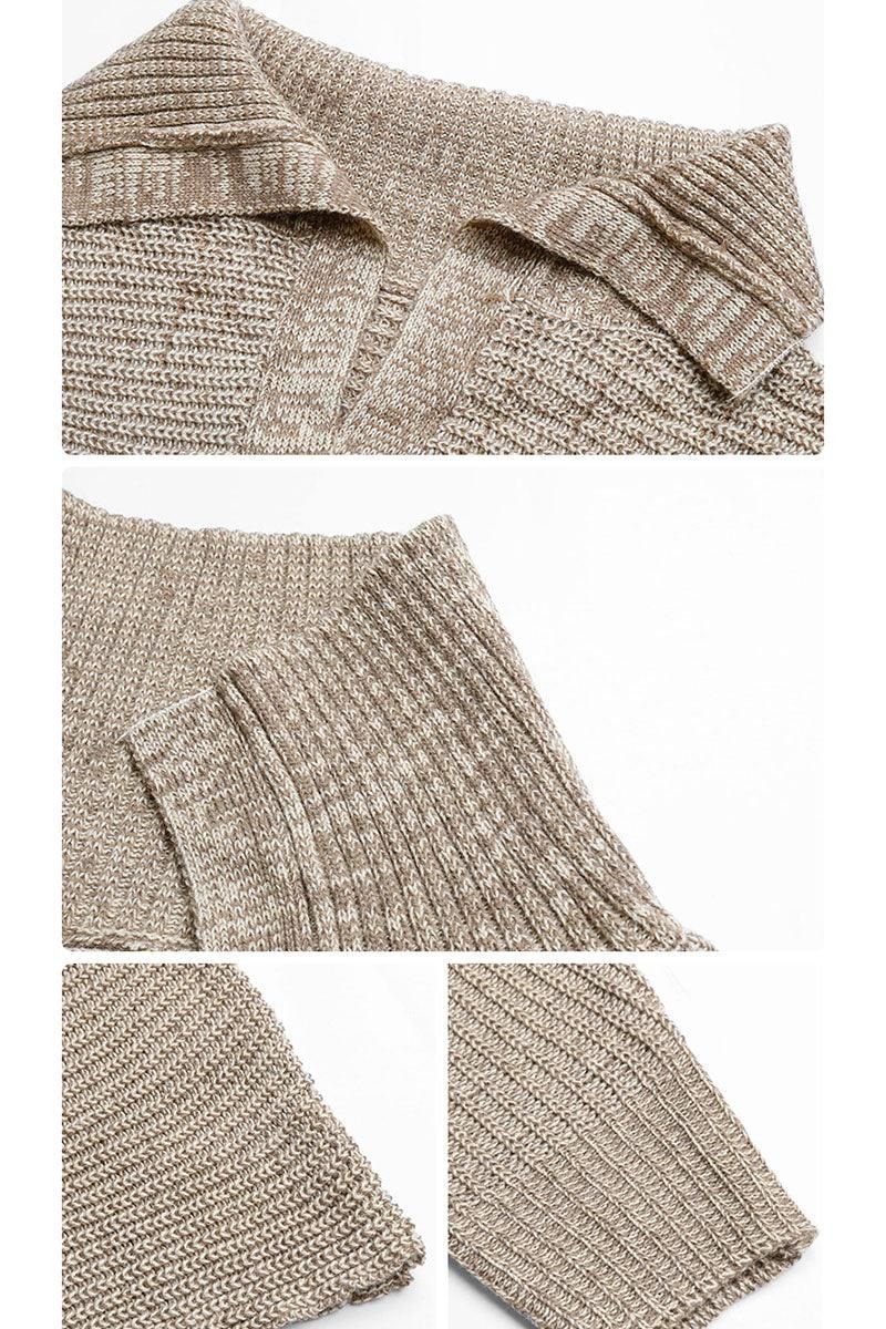 LONG SLEEVED TURTLE NECK SWEATER - Doublju