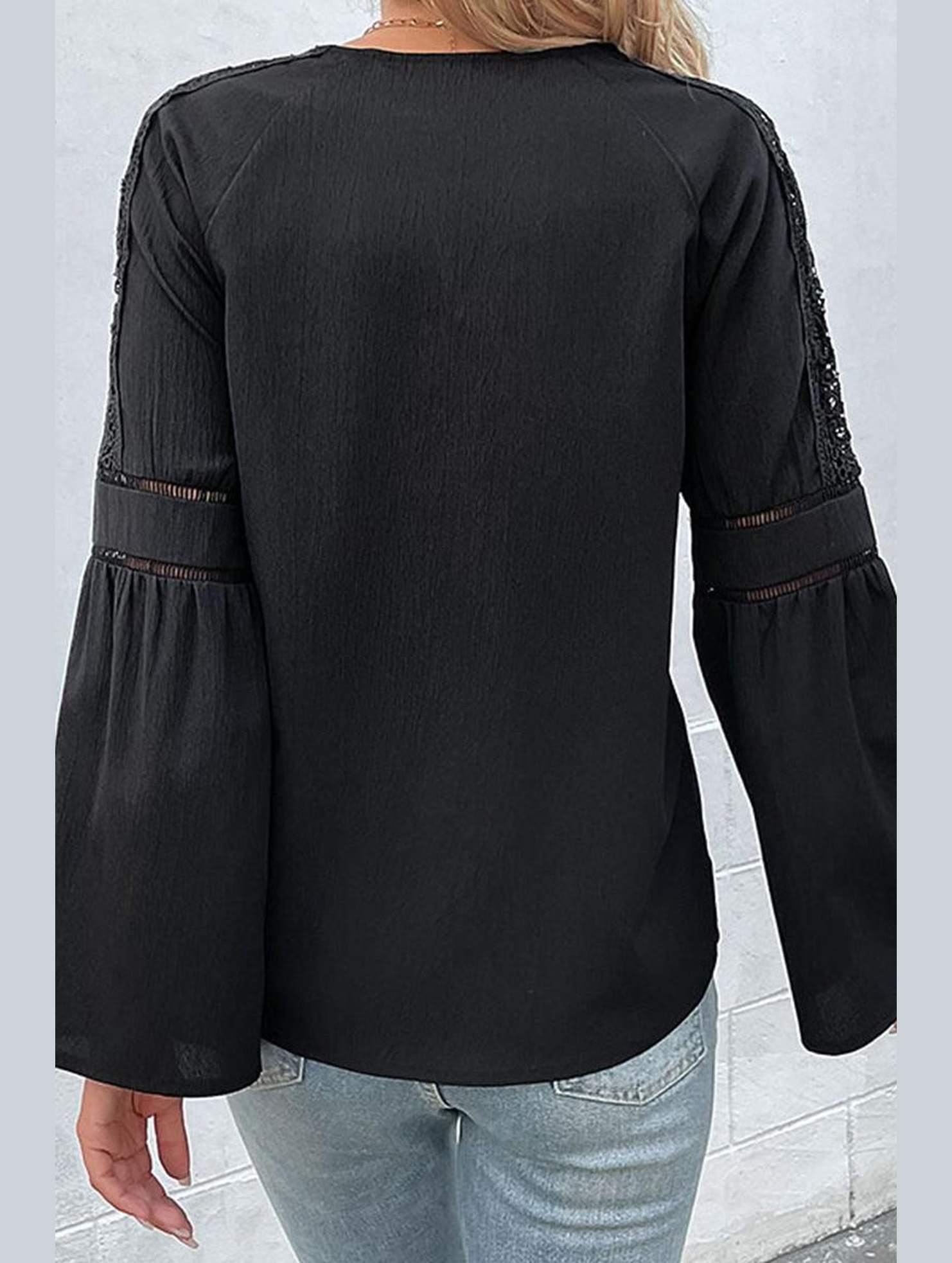 DRAWSTRING V NECK CASUAL TUNIC TOP - Doublju