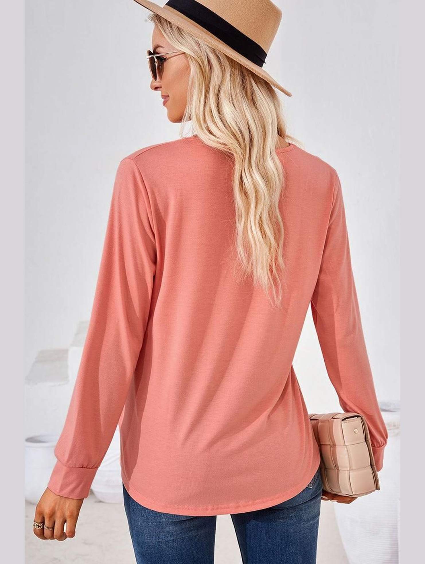 WOMEN SQUARE NECK FLUTTER LONG SLEEVE TOP - Doublju