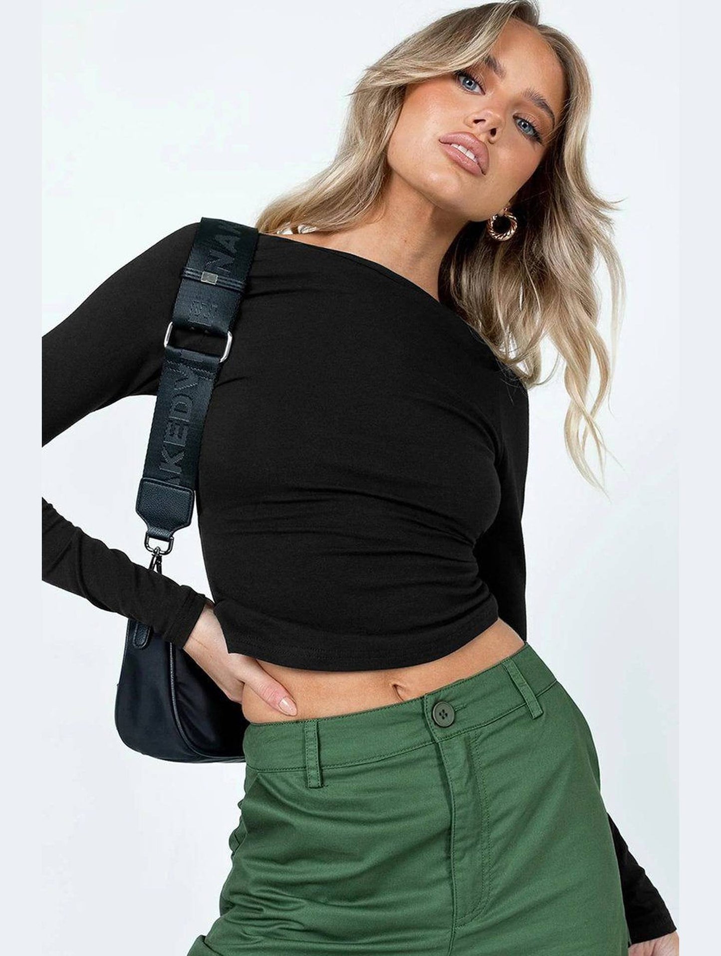 WOMEN LONG SLEEVE BACKLESS TIGHT T SHIRT