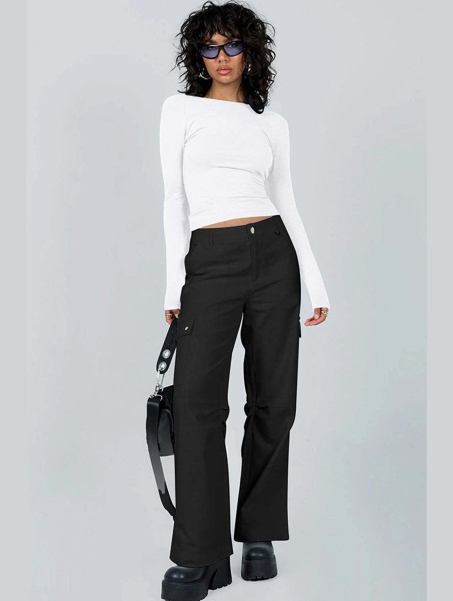 WOMEN LONG SLEEVE BACKLESS TIGHT T SHIRT